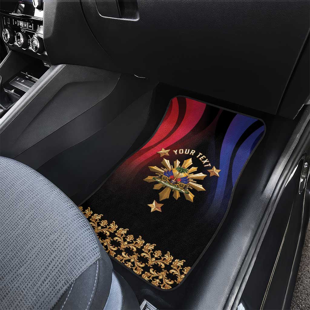 Personalized Haiti And Philippines Car Mats Haitian Filipino Heritage Crest