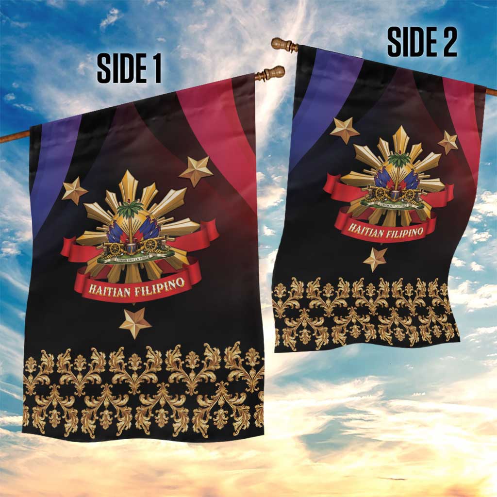 Haiti And Philippines Garden Flag Haitian Filipino Heritage Crest