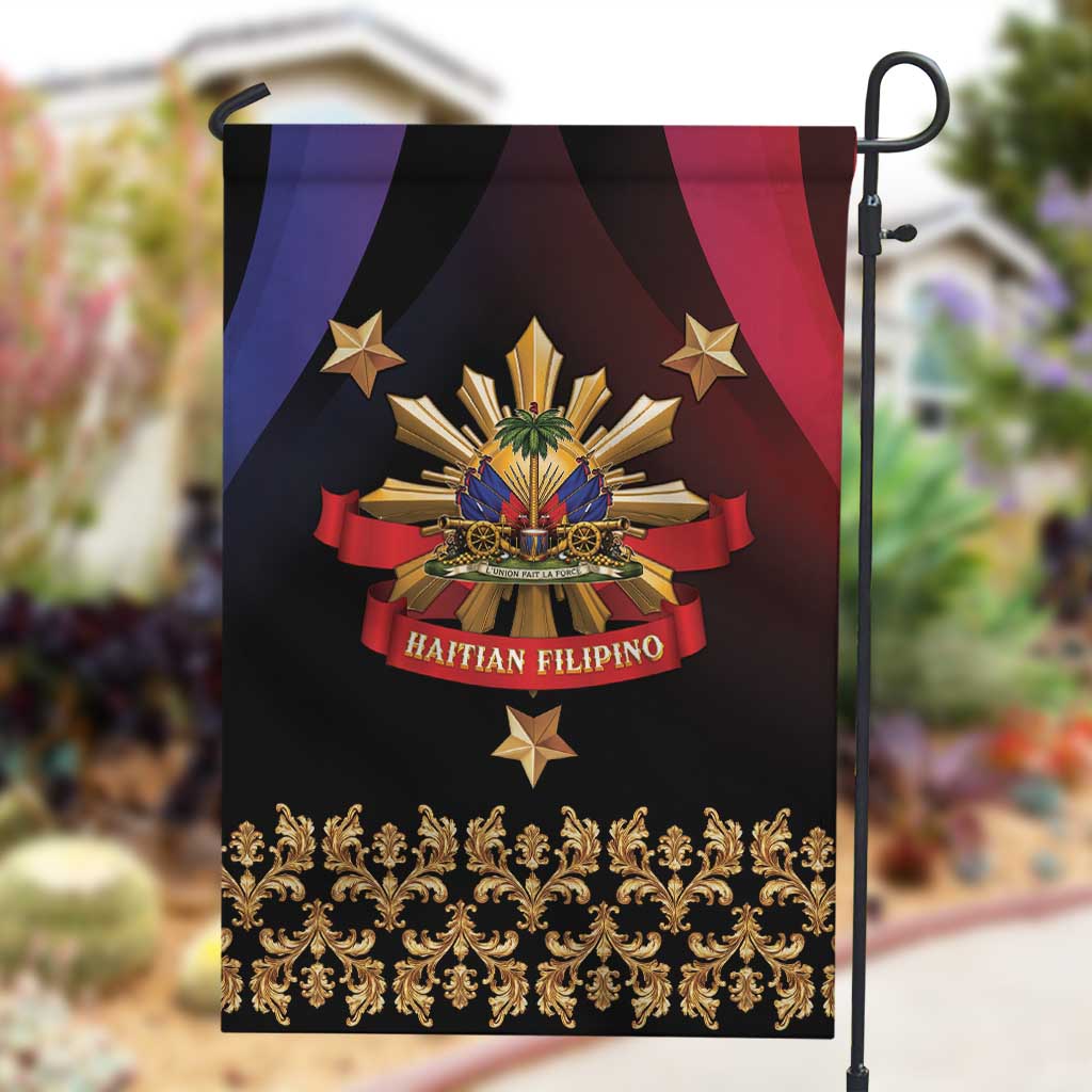 Haiti And Philippines Garden Flag Haitian Filipino Heritage Crest