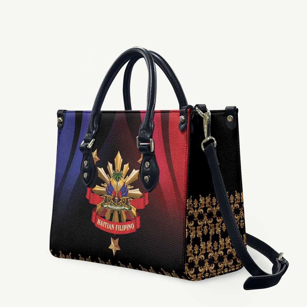 Haiti And Philippines Leather Bag Haitian Filipino Heritage Crest