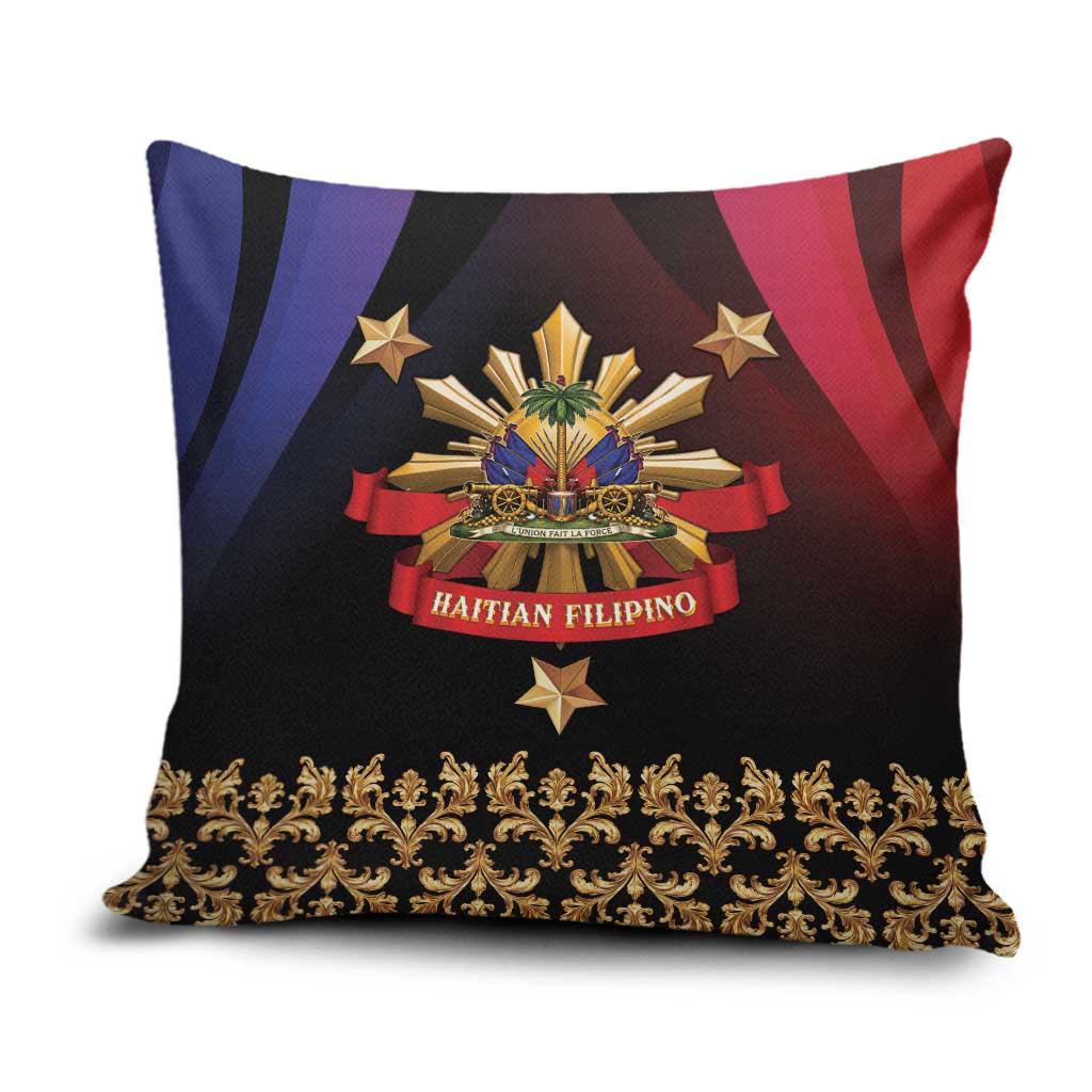 Haiti And Philippines Pillow Cover Haitian Filipino Heritage Crest