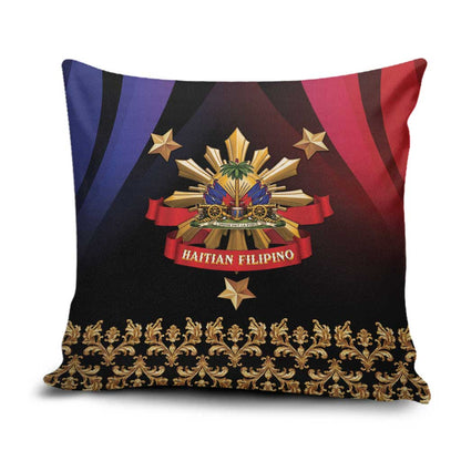 Haiti And Philippines Pillow Cover Haitian Filipino Heritage Crest