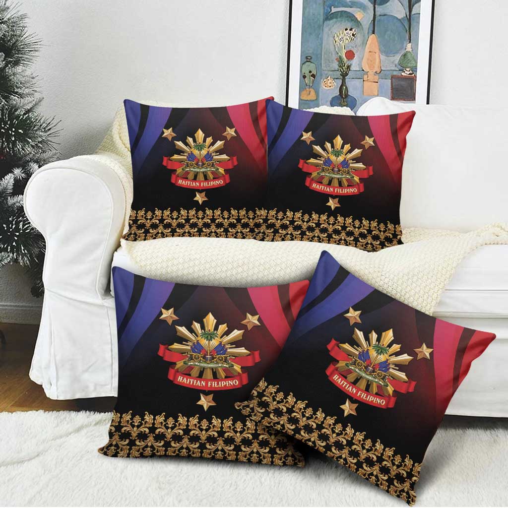 Haiti And Philippines Pillow Cover Haitian Filipino Heritage Crest