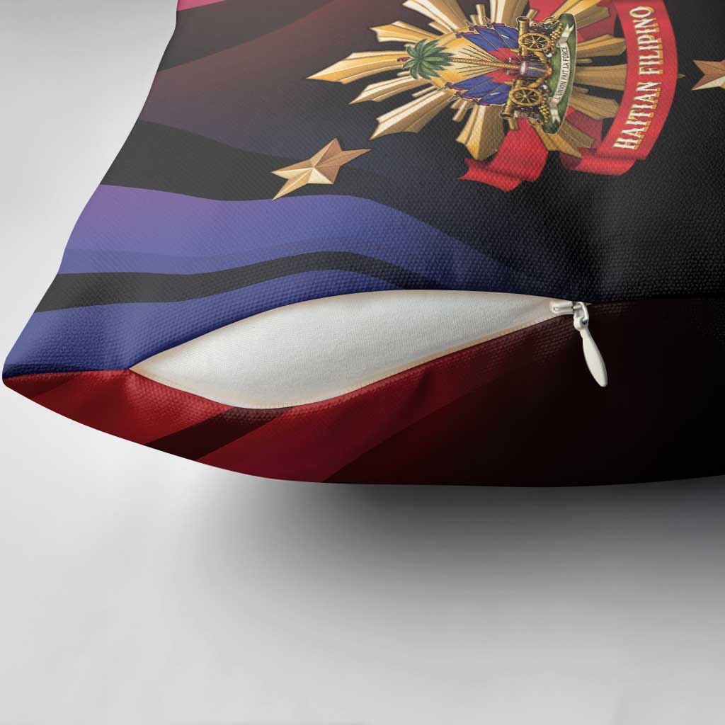 Haiti And Philippines Pillow Cover Haitian Filipino Heritage Crest