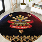 Haiti And Philippines Round Carpet Haitian Filipino Heritage Crest