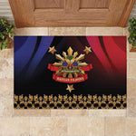Haiti And Philippines Rubber Doormat Haitian Filipino Heritage Crest