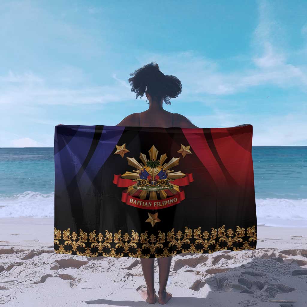 Haiti And Philippines Sarong Haitian Filipino Heritage Crest
