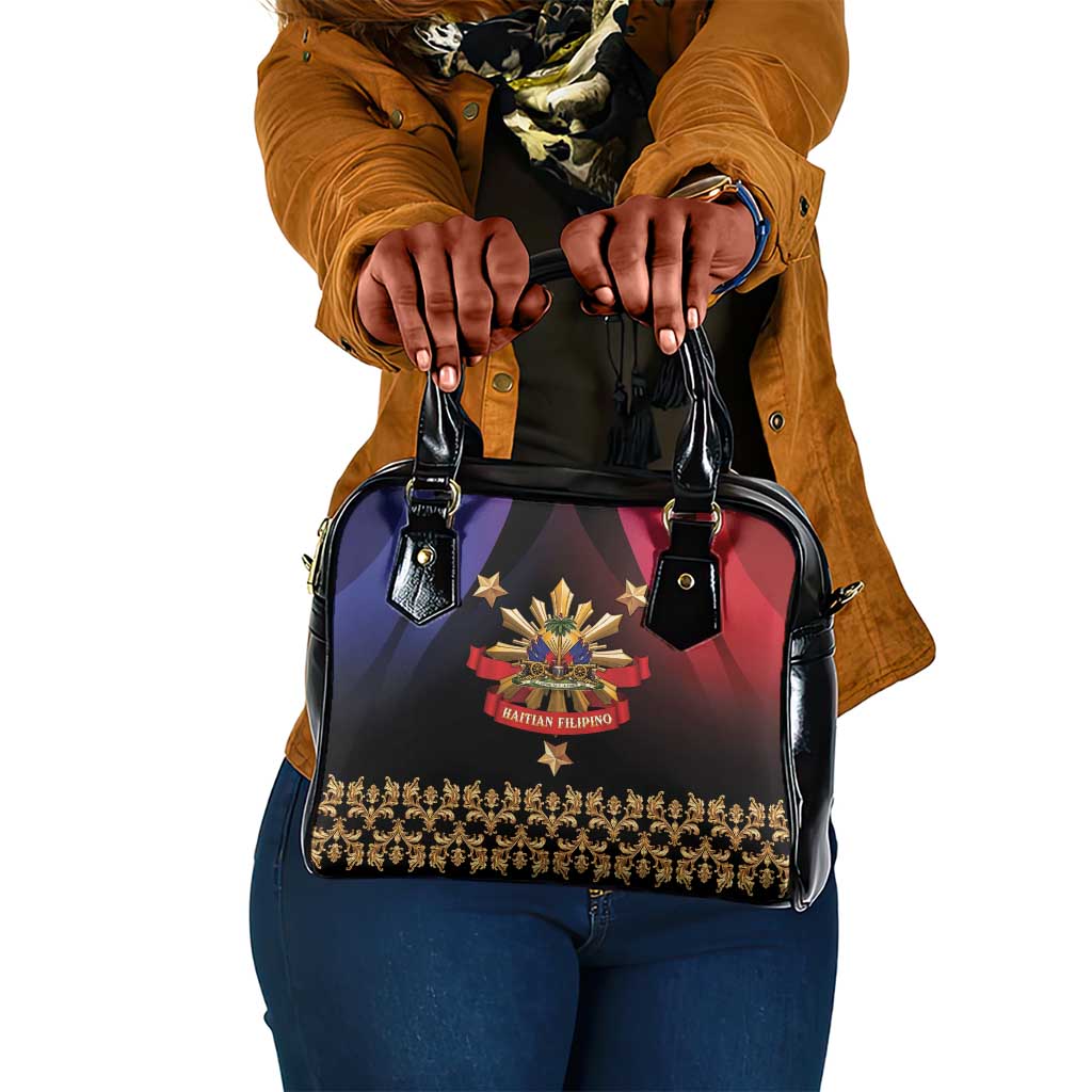 Haiti And Philippines Shoulder Handbag Haitian Filipino Heritage Crest