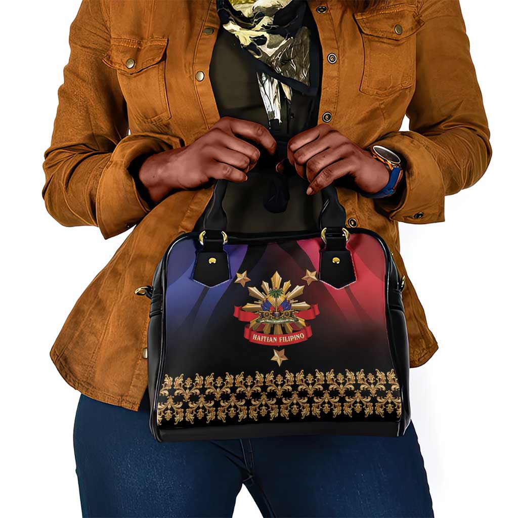 Haiti And Philippines Shoulder Handbag Haitian Filipino Heritage Crest
