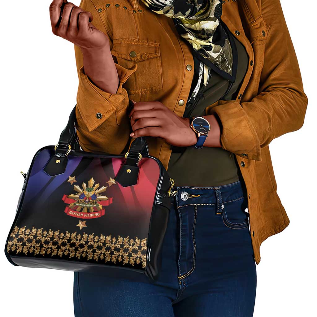 Haiti And Philippines Shoulder Handbag Haitian Filipino Heritage Crest