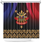 Haiti And Philippines Shower Curtain Haitian Filipino Heritage Crest