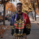 Personalized Haiti And Philippines Sweatshirt Haitian Filipino Heritage Crest