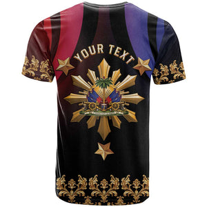 Personalized Haiti And Philippines T shirt Haitian Filipino Heritage Crest