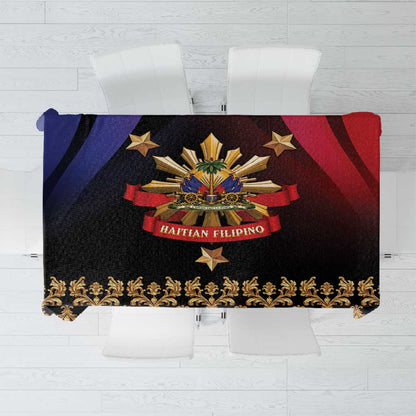 Haiti And Philippines Tablecloth Haitian Filipino Heritage Crest