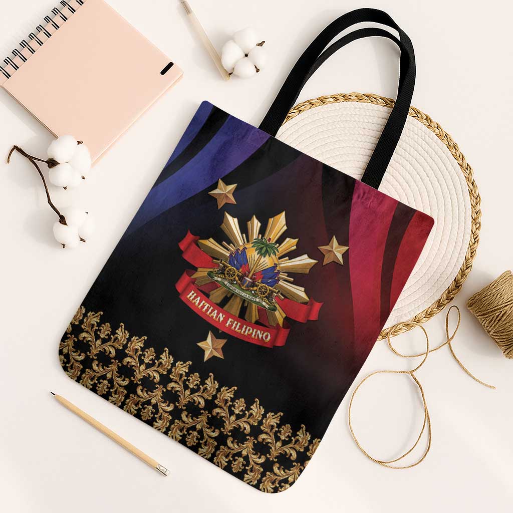 Haiti And Philippines Tote Bag Haitian Filipino Heritage Crest
