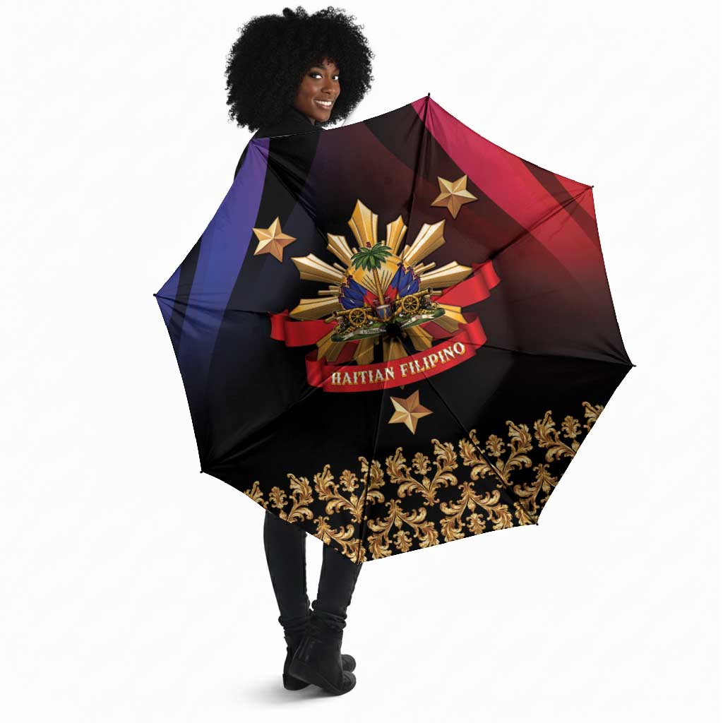 Haiti And Philippines Umbrella Haitian Filipino Heritage Crest