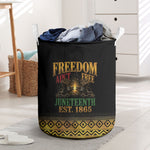 Juneteenth 1865 Laundry Basket Freedom Ain't Free