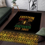Juneteenth 1865 Area Rug Freedom Ain't Free