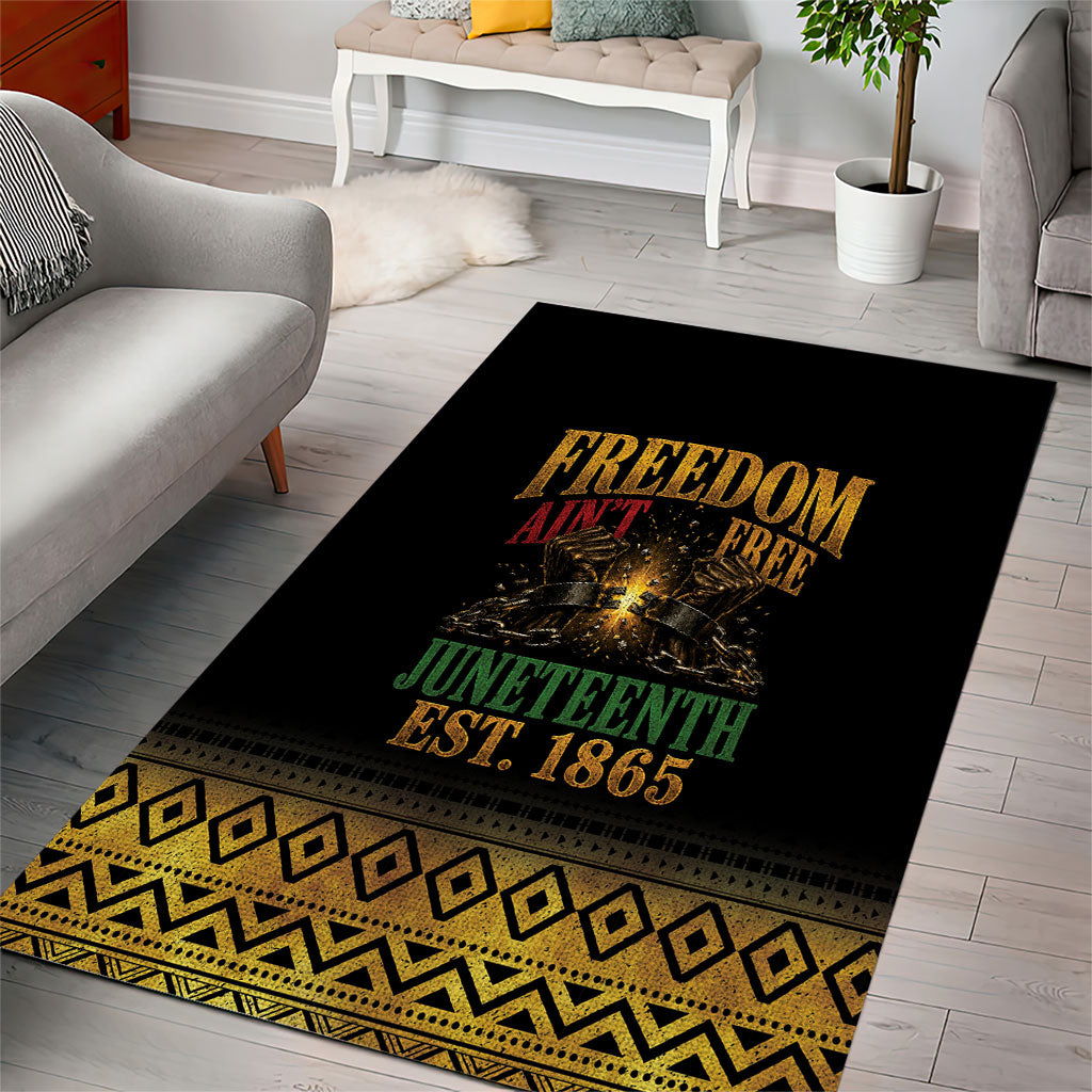 Juneteenth 1865 Area Rug Freedom Ain't Free