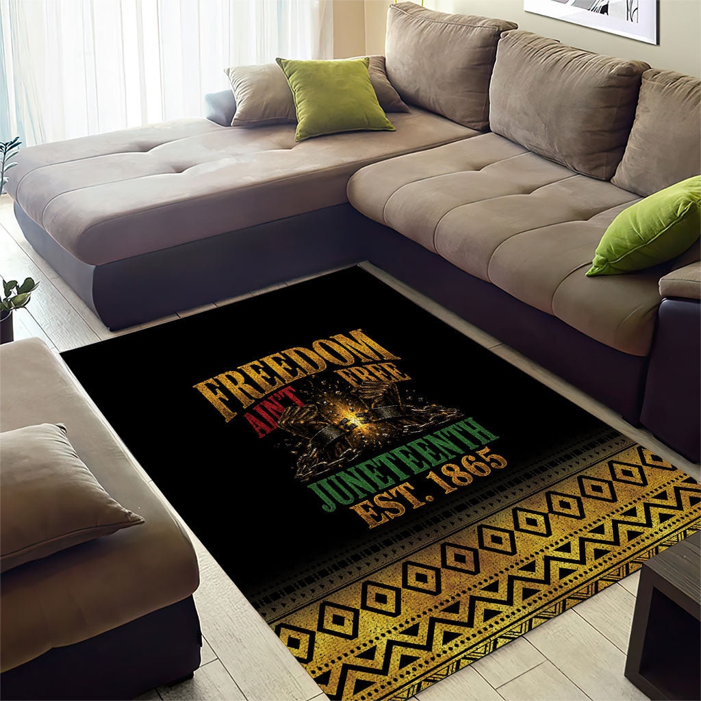 Juneteenth 1865 Area Rug Freedom Ain't Free