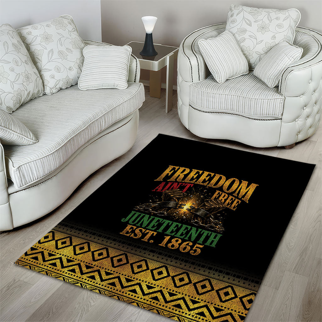Juneteenth 1865 Area Rug Freedom Ain't Free