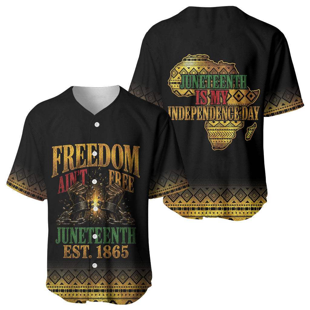 Juneteenth 1865 Baseball Jersey Freedom Ain't Free