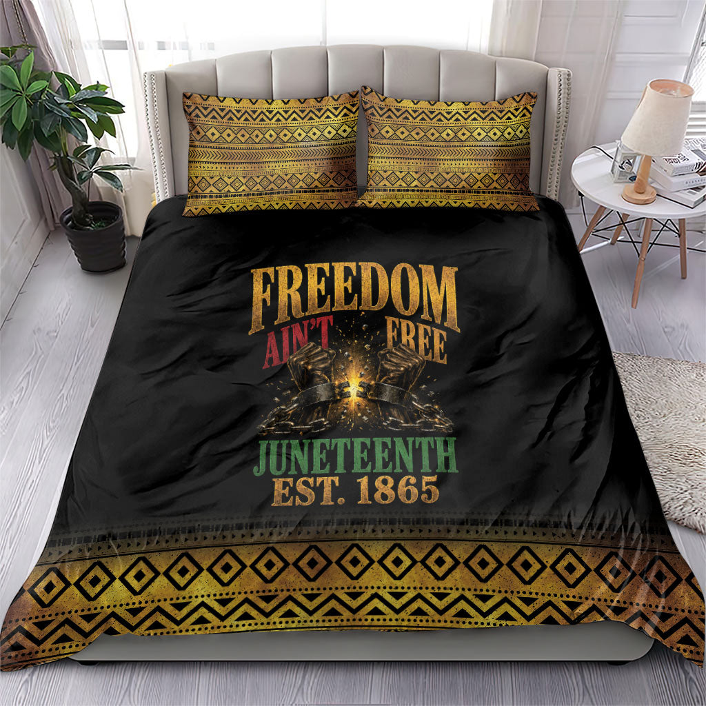 Juneteenth 1865 Bedding Set Freedom Ain't Free
