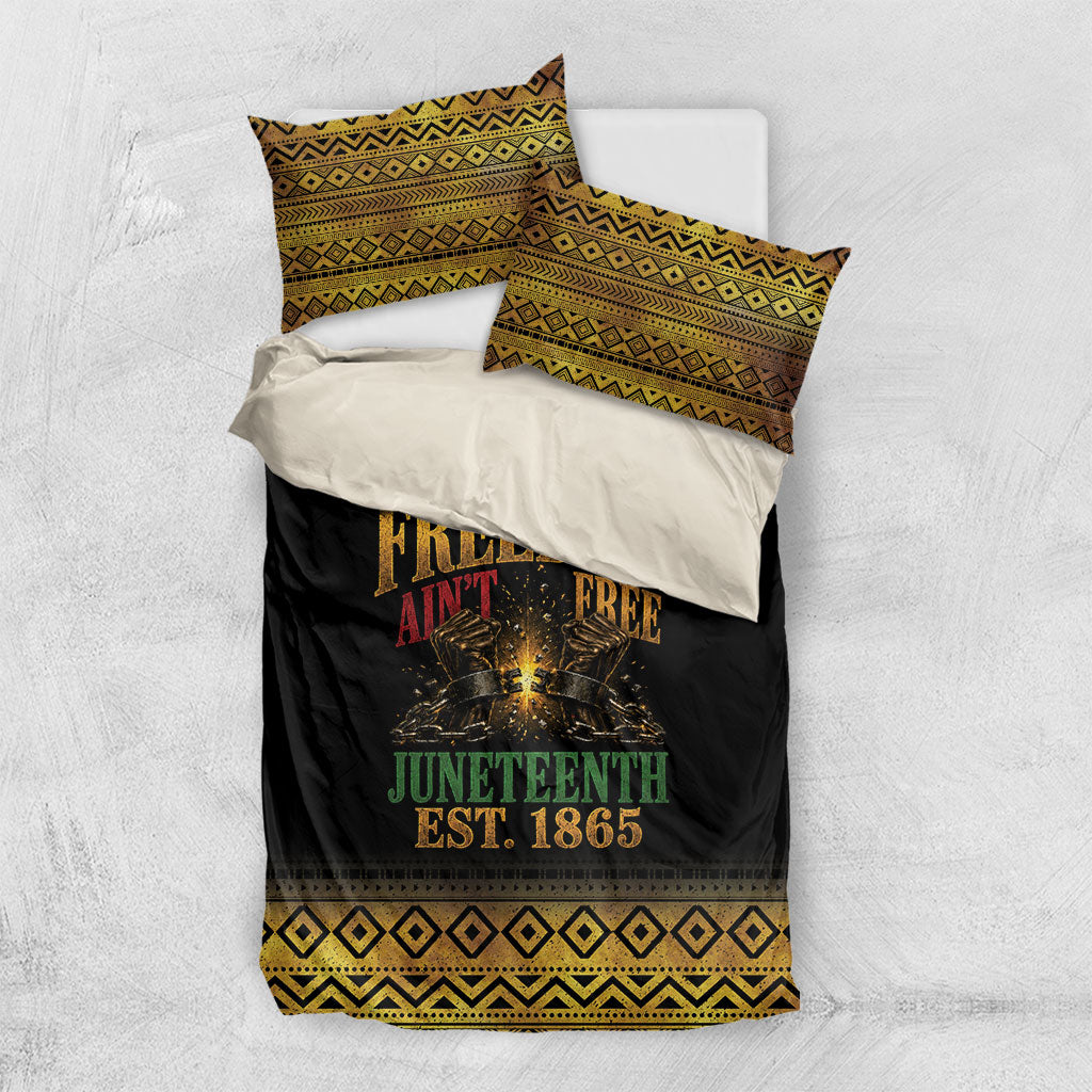 Juneteenth 1865 Bedding Set Freedom Ain't Free