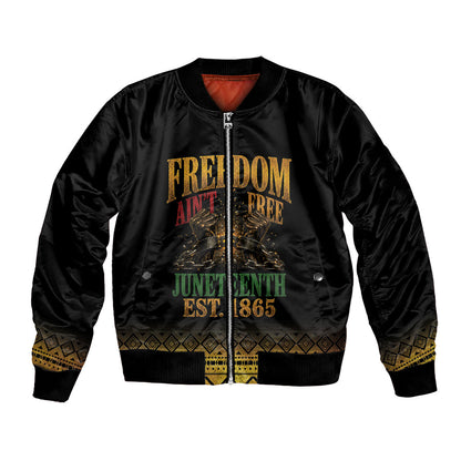 Juneteenth 1865 Bomber Jacket Freedom Ain't Free
