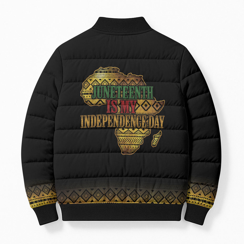 Juneteenth 1865 Bomber Puffer Jacket Freedom Ain't Free