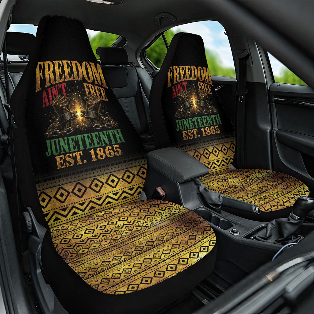 Juneteenth 1865 Car Seat Cover Freedom Ain't Free