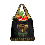 Juneteenth 1865 Grocery Bag Freedom Ain't Free