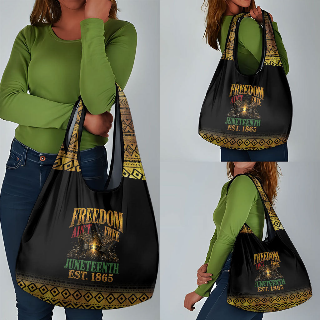 Juneteenth 1865 Grocery Bag Freedom Ain't Free