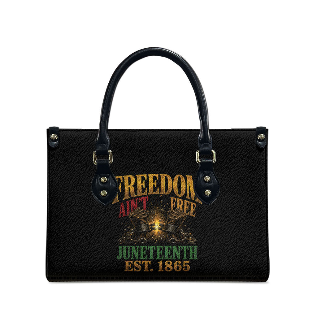Juneteenth 1865 Leather Bag Freedom Ain't Free
