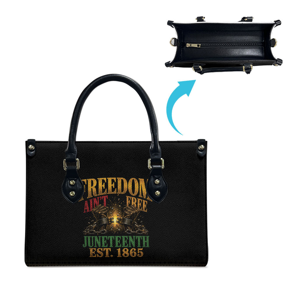 Juneteenth 1865 Leather Bag Freedom Ain't Free