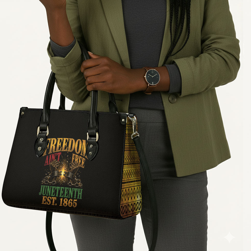 Juneteenth 1865 Leather Bag Freedom Ain't Free