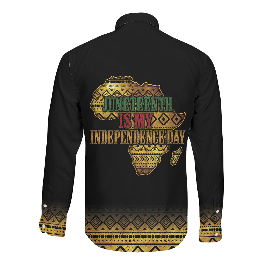Juneteenth 1865 Long Sleeve Button Shirt Freedom Ain't Free