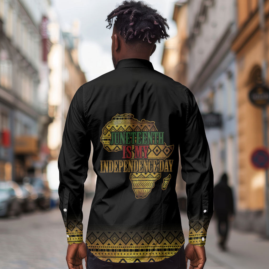 Juneteenth 1865 Long Sleeve Button Shirt Freedom Ain't Free