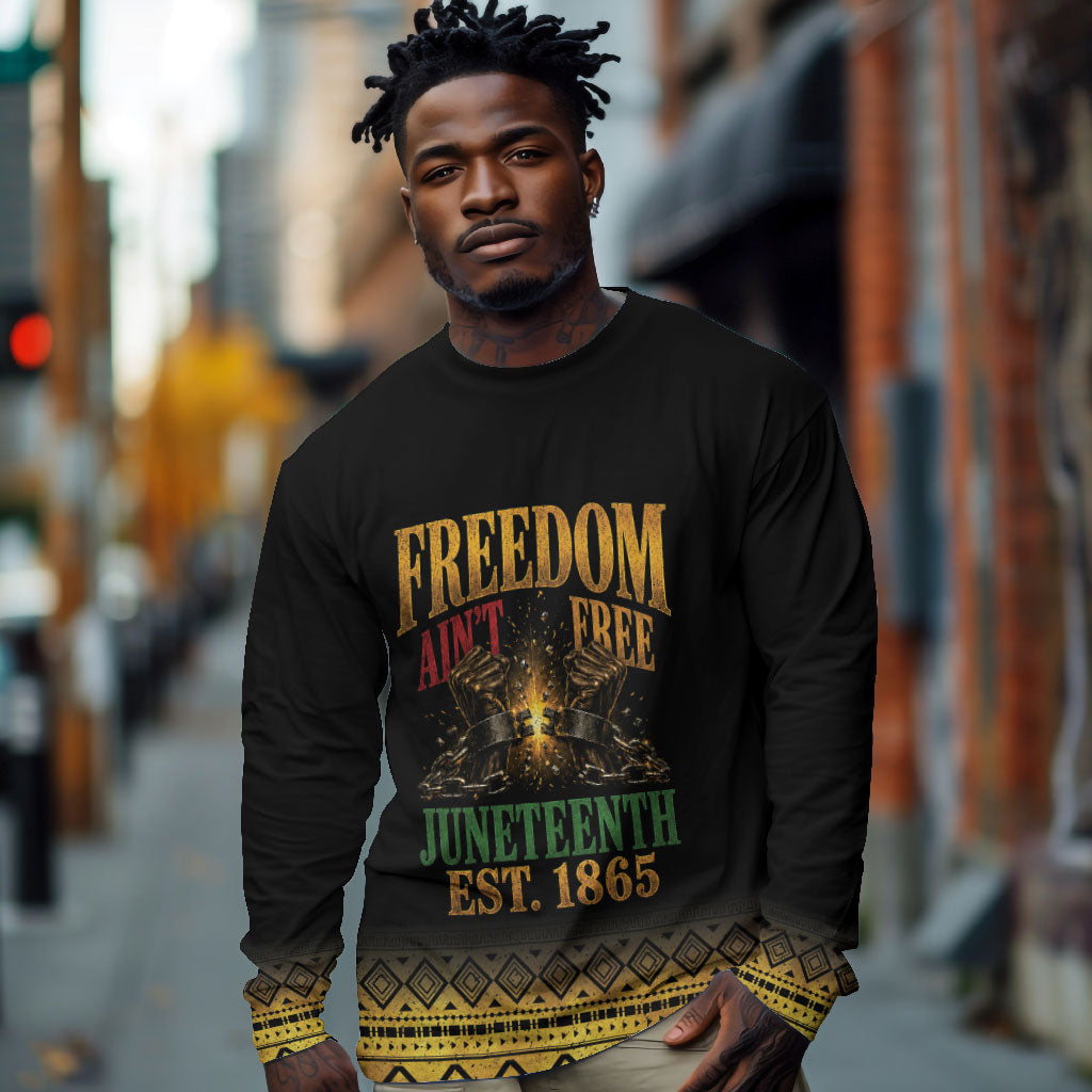 Juneteenth 1865 Long Sleeve Shirt Freedom Ain't Free