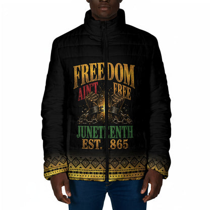 Juneteenth 1865 Padded Jacket Freedom Ain't Free