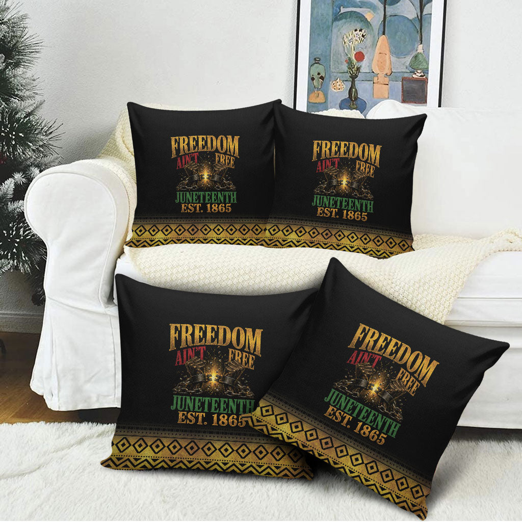 Juneteenth 1865 Pillow Cover Freedom Ain't Free