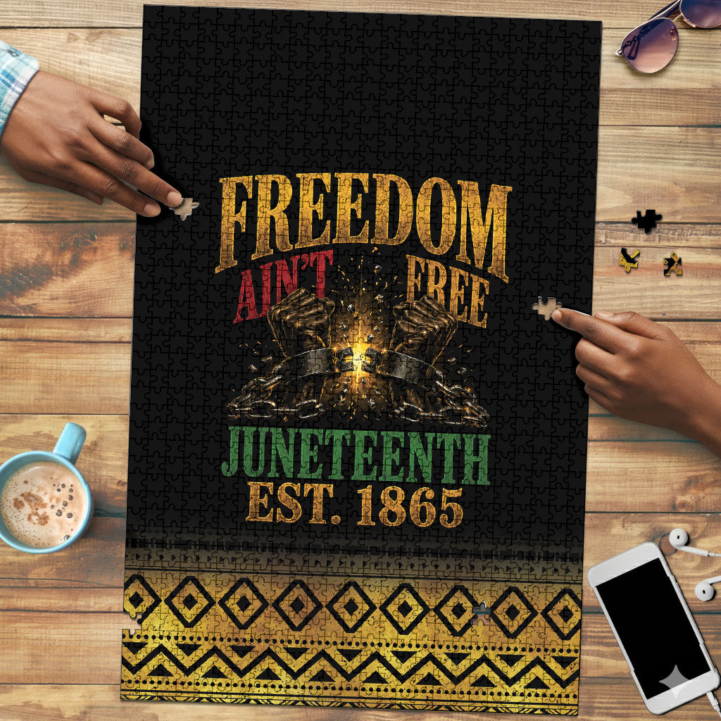 Juneteenth 1865 Puzzle Freedom Ain't Free