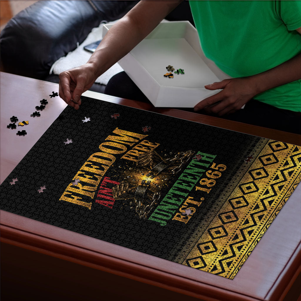 Juneteenth 1865 Puzzle Freedom Ain't Free