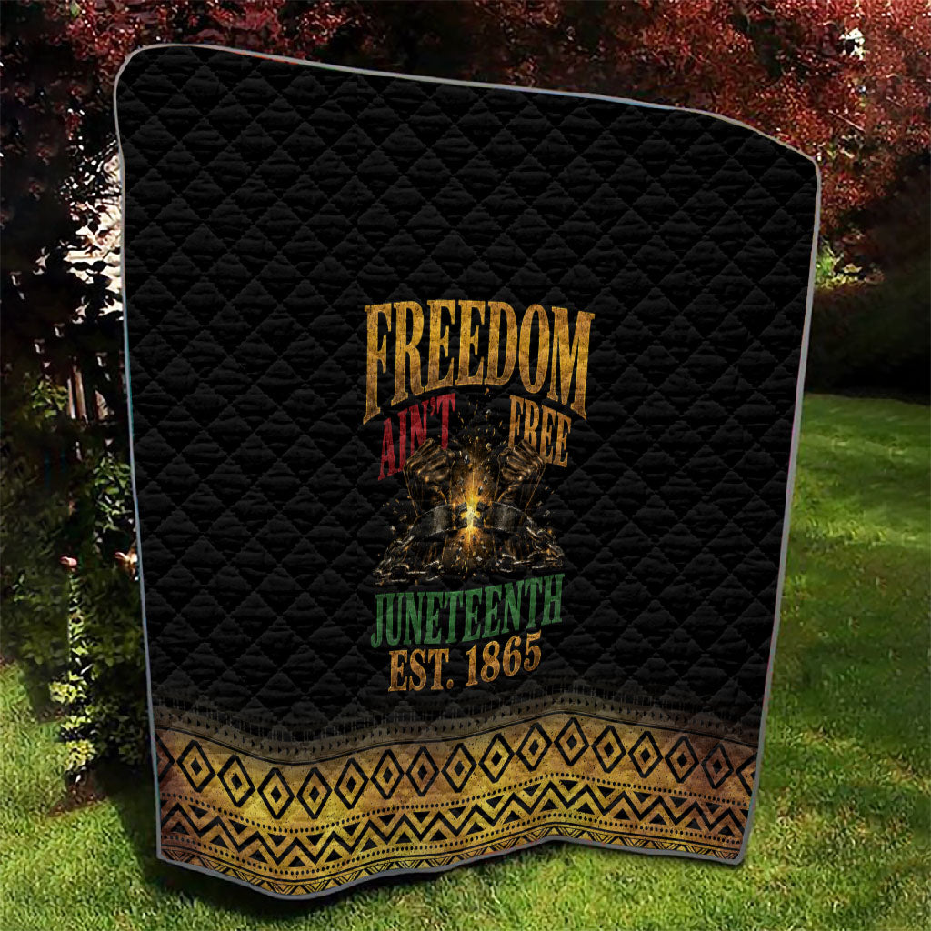 Juneteenth 1865 Quilt Freedom Ain't Free