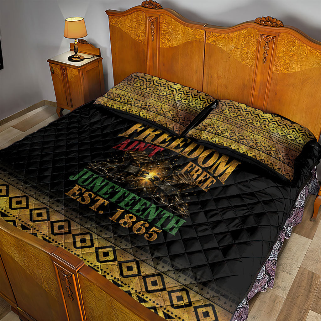 Juneteenth 1865 Quilt Bed Set Freedom Ain't Free