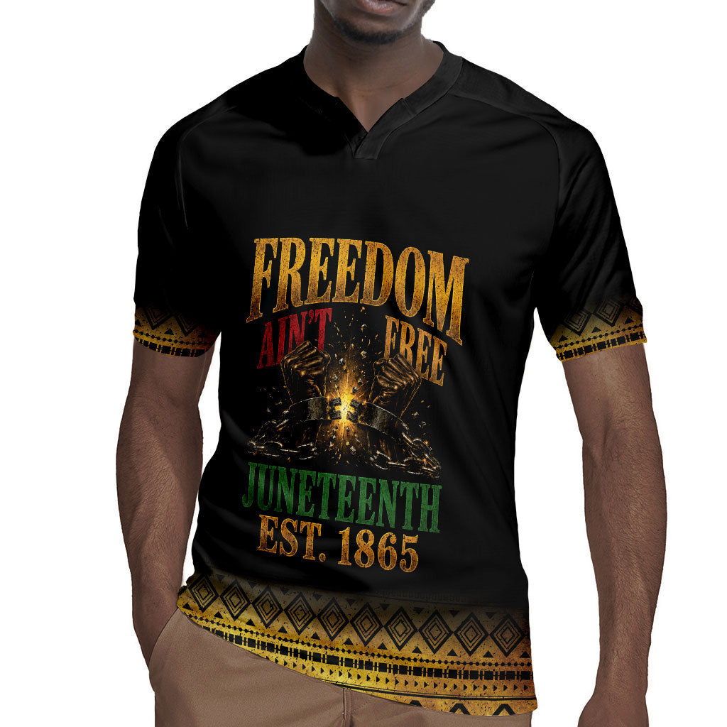Juneteenth 1865 Rugby Jersey Freedom Ain't Free