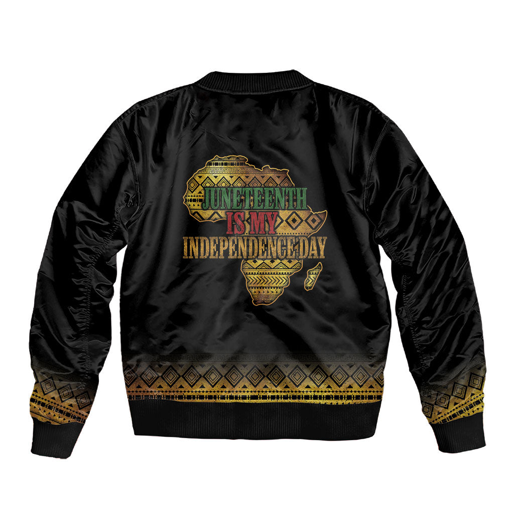 Juneteenth 1865 Sleeve Zip Bomber Jacket Freedom Ain't Free