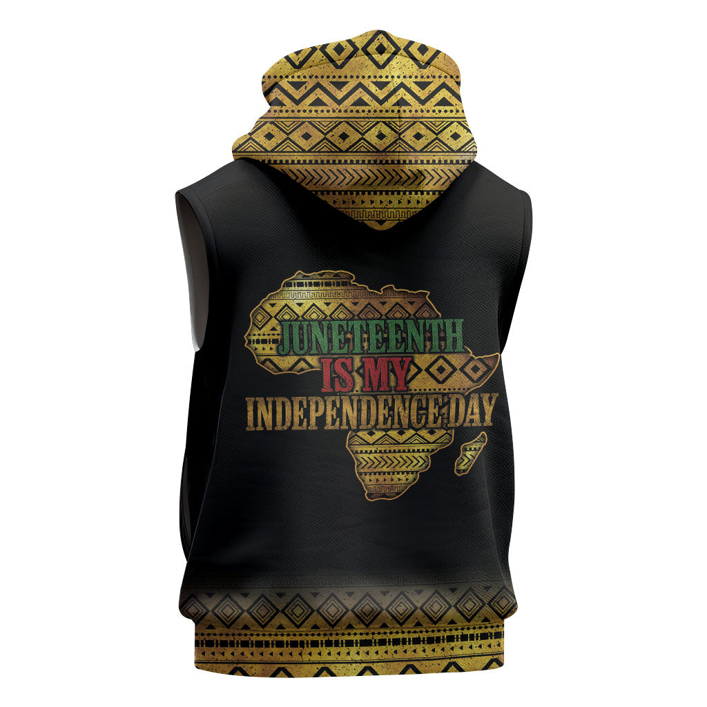 Juneteenth 1865 Sleeveless Hoodie Freedom Ain't Free