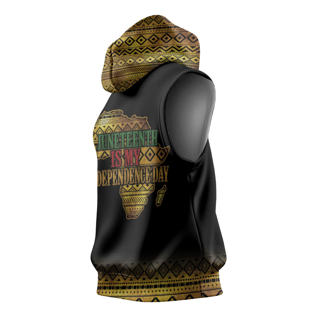 Juneteenth 1865 Sleeveless Hoodie Freedom Ain't Free