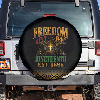 Juneteenth 1865 Spare Tire Cover Freedom Ain't Free